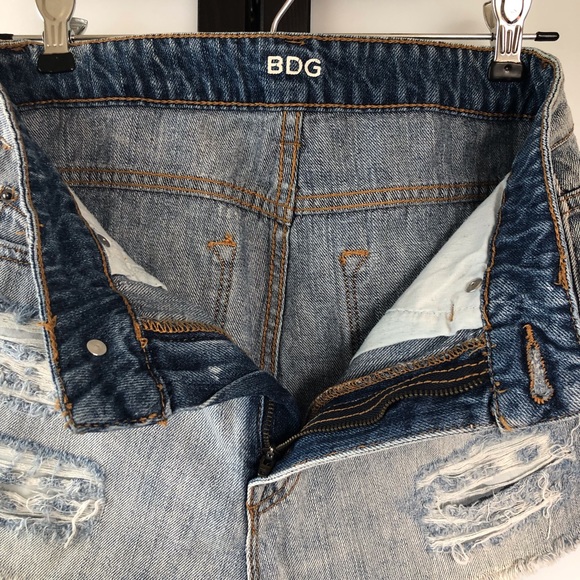 BDG Dree high rise cheeky distressed  shorts - Picture 10 of 11
